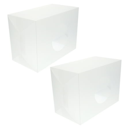 MLINS 2 Pcs Money Bank Lottery Box Storage Box Office 22X16X12CM Transparent