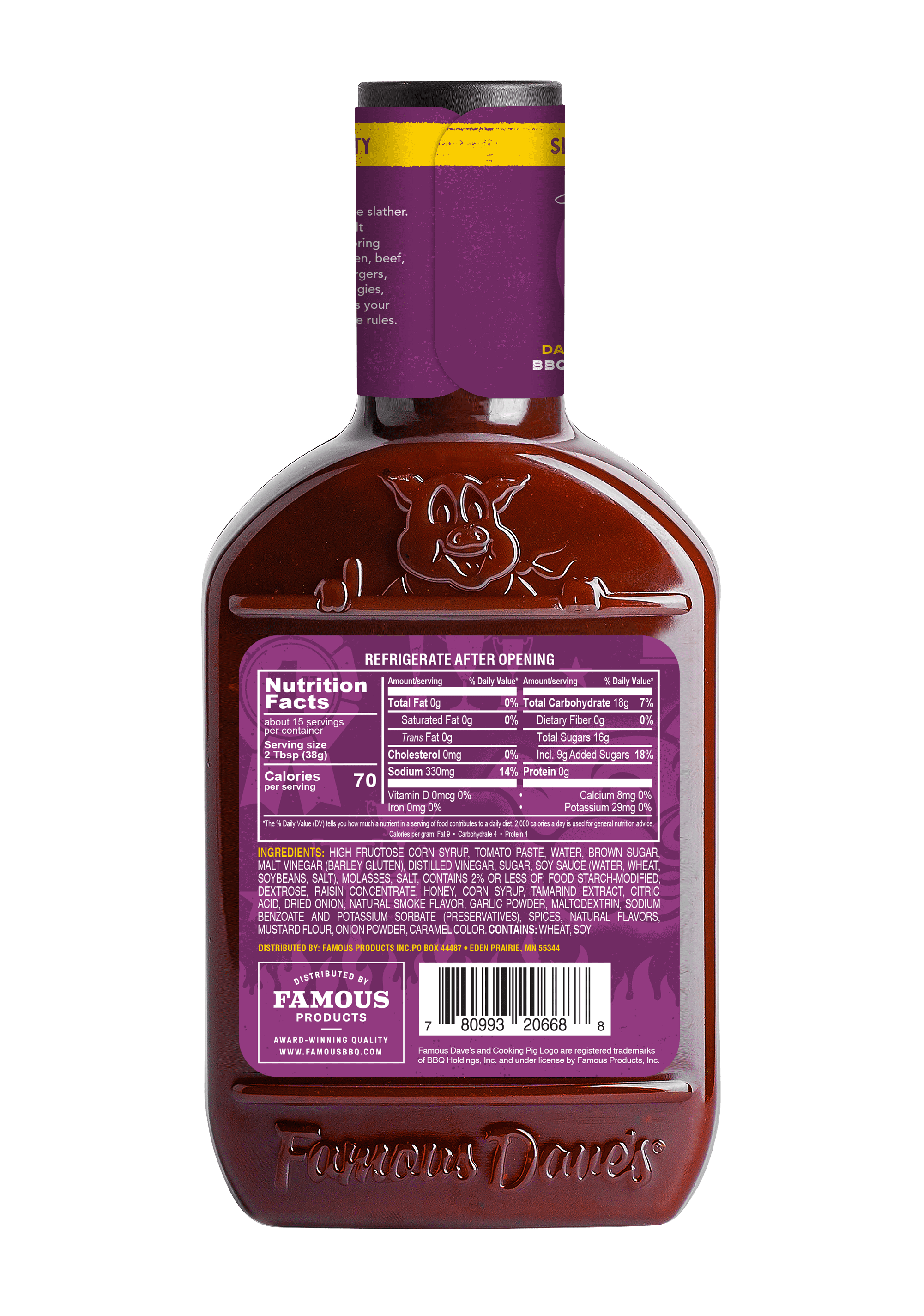 Famous Dave s Sweet Zesty BBQ Sauce 20 oz