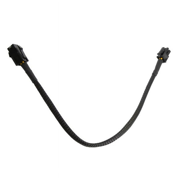 Sleeved ATX 4 Pin P4 Male to Female CPU Power Extension Cable Black