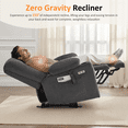 thumbnail image 2 of MCombo Zero Gravity Power Recliner Chair with Heating and Vibration Massage for Big and Tall, Grey, 2 of 9