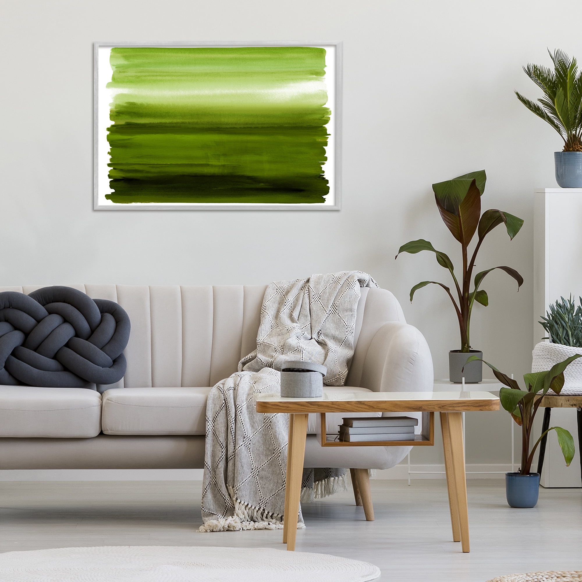 Stupell Industries Ombre Green Gradient Gray Framed Giclee Art, design by Allie Corbin