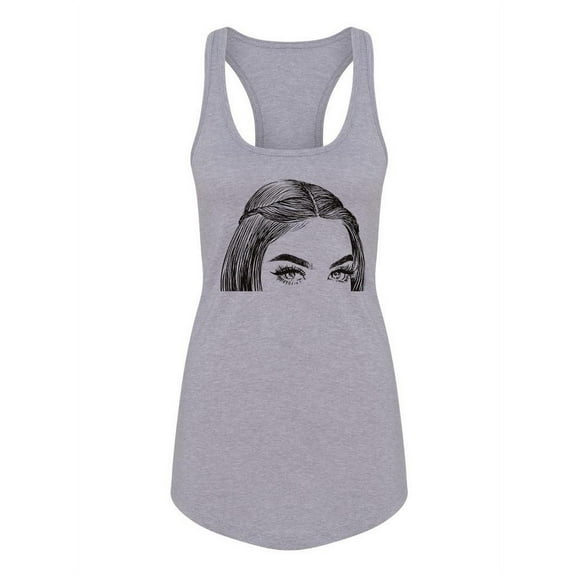 Beautiful Eyes Female Racerback Tank Women -Image by Shutterstock, Female Medium