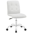 thumbnail image 1 of Hawthorne Collection Prim Faux Leather Mid Back Swivel Office Chair in White, 1 of 4