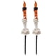 thumbnail image 3 of 2 uds., estacas de luz de vela de Halloween, luz cálida, 120mah, luz de vela de mano fantasma de esqueleto de plástico para Halloween, naranja, 3 of 5