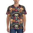 thumbnail image 4 of Haiem Hip Hop Hipster Baseball Jersey Button Down Shirts Sports Uniforms Men Women Jersey(Skulls and Flowers,3X-Large), 4 of 9