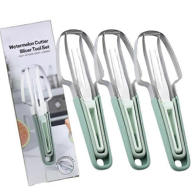 3in1 Watermelon Fork Slicer Cutter Watermelon Popsicle Cutter Watermelon Cutter