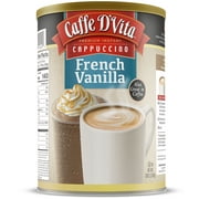 (4 Pack) Caffe D'Vita French Vanilla Cappuccino, 48 oz Canister
