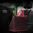 thumbnail image 4 of Bolsa de red de malla elástica entre el bolsillo del soporte del almacenamiento del equipaje del organizador del asiento del coche, 4 of 4
