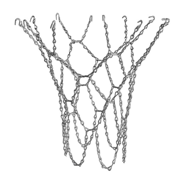 Red de Baloncesto de Metal para Llantas, para Exteriores, Resistentes, para Interiores, Cadenas, Aro de Eslabones - dorado Argén