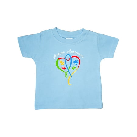 

Inktastic Autism Awareness Heart Ribbon and Puzzle Pieces Gift Baby Boy or Baby Girl T-Shirt