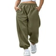 thumbnail image 5 of Pantalons de Jogging/Dance Décontractés en Coton pour Femmes Taille Haute, 5 of 5