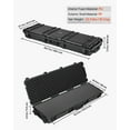 thumbnail image 3 of VEVOR Hard Rifle Case, Lockable Rifle Case with Pre-cut Foams, 52 in Gun Storage with Wheels, Heavy Duty IP67 Waterproof & Dustproof Pistol Storage Cases for Rifles, Shotguns, Airsoft Guns, Black, 3 of 9