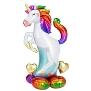 Anagram 55" Anagram Unicorn Airloonz Air Filled Foil Balloon, Multicolor