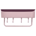 thumbnail image 2 of Self Adhesive Shower Racks Shower Organizer Shelf Holders Storage Shelf Organizer for Bathroom Toilet Pink, 2 of 7