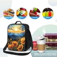 thumbnail image 4 of Lsque Sunset Sky Sunflower Lunch Bag Lunch Box for Women Men Reusable Insulated Lunch Tote Bag,Leakproof Thermal Cooler Sack Food Handbags Case High Capacity, 4 of 9