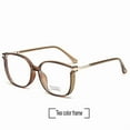 thumbnail image 2 of Reading Glasses for Women Men 1.5 x - Blue Light Blocking Computer Glasses, Oversize Square Eyestrain,Brown, 2 of 9