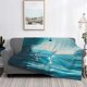 thumbnail image 2 of Fotbe Turquoise Ocean Reflection Manta de Franela con Estampado, Manta Ultrasuave para Cama, Sofá, Auto, Hipoalergénica y Antibolitas-50"x40", 2 of 6