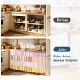 thumbnail image 4 of Colorful Stripe Cabinet Curtain 32"Wx55"L,Dustproof Pantry Door Curtain W/ Self Adhesive Tape,Modern Pink Red Yellow Vertical Striped Tall Storage Cover Privacy Drape for Bathroom Kitchen, 4 of 9