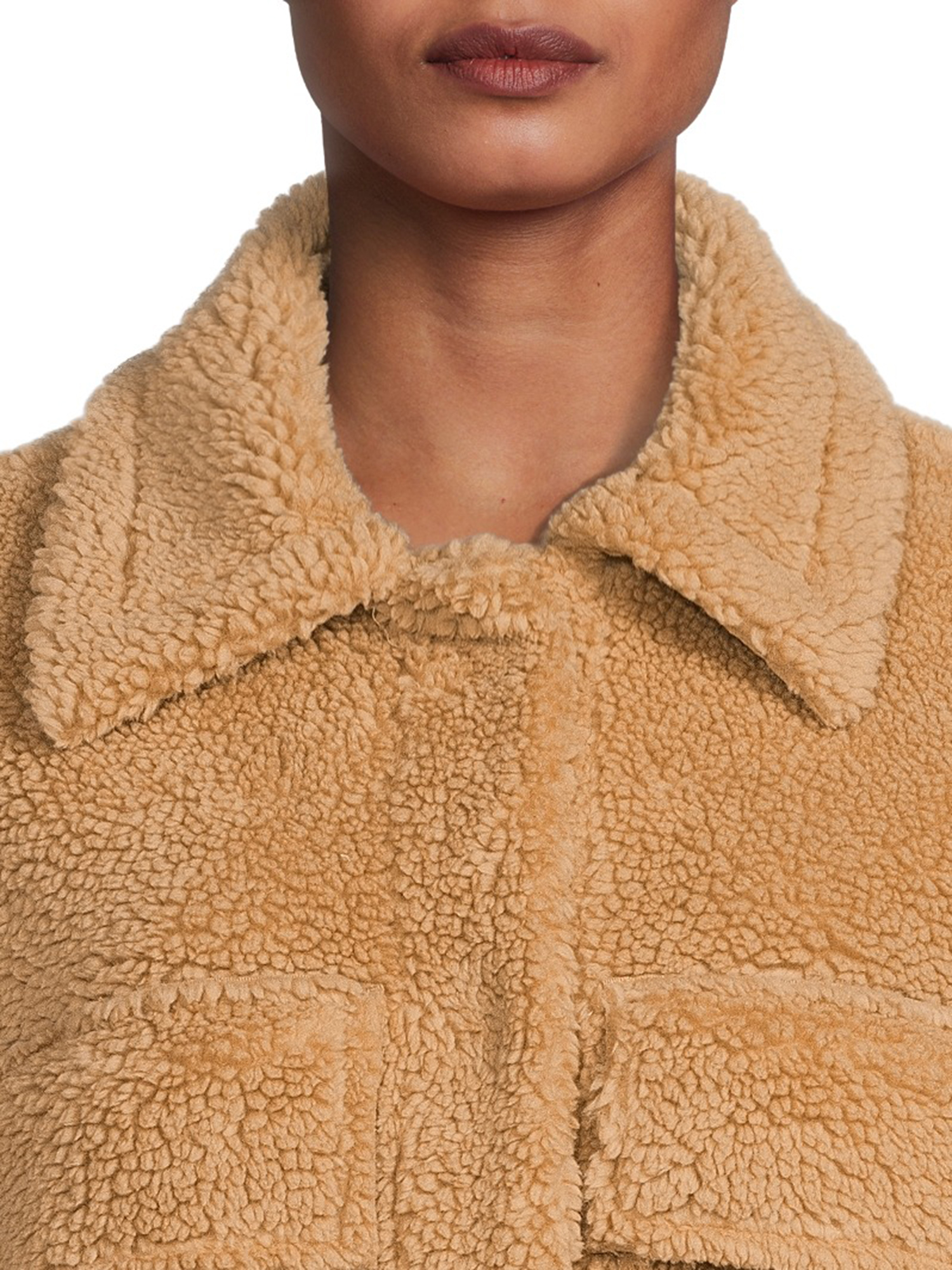 Time and Tru Women's Sherpa Jacket - image 4 of 5