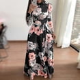 thumbnail image 1 of Women summer dress spring/summer flower print short sleeve large swing dress women's clothing, 1 of 4