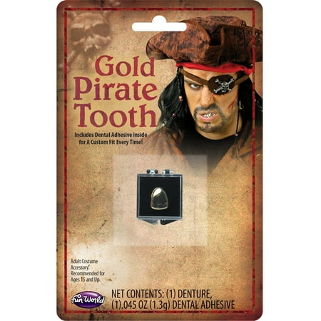 Pirate Unisex Adult Buccaneer Costume Accessory Gold Tooth