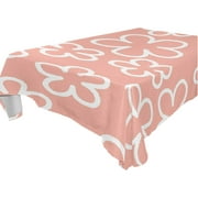 SKYSONIC Floral Pattern Tablecloth Waterproof Washable Polyester Square Table Cover Durable Tablecloth for Kitchen Dining Table Party Decor (54 X 72 Inch)