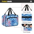 thumbnail image 4 of Travel Toiletry Bag with Metal Hook Large Capacity Cosmetic Bag Toiletry Bags for Travel, Gym, Camping Watercolor Kelp Pattern, 4 of 9