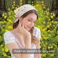 thumbnail image 3 of AWAYTR 2Pcs Floral Hair Bandanas Tie-Back Head Kerchief Women Hair Scarves Lightweight Triangular Head Scarf, 3 of 9