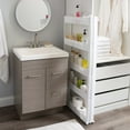 thumbnail image 6 of Simplify 5 Tier Slim Slide Out Plastic Storage Cart 21" Lx 5" Wx 40.2" H in White, 6 of 7
