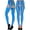 Pothole Tights - Turquoise, variant on Women's Shredded Ripped Holes Punk Footless Tights - Neon Green - One Size