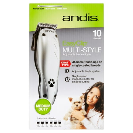 Andis Easy Clip Multi-Style Coat Type Adjustable Blade Clipper, 10 count