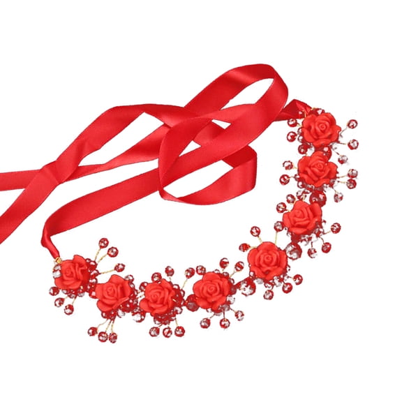 Raindrops Wreath for Hair Bridal Headdress Elegant Polymer Clay Hair Accessory 1Set