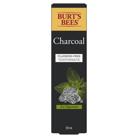 Dentifrice sans fluorure Burt’s Bees au charbon, saveur Menthe poivrée zen