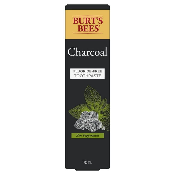 Burt’s Bees Toothpaste, Fluoride Free, Charcoal, Zen Peppermint 105ml