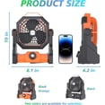 thumbnail image 5 of Camping Fan with LED Lantern, 10,400mAh Portable Battery Operated Outdoor Fan, Personal Rechargeable Fan for Travel, Hiking, Fishing, Picnic（Orange）, 5 of 8