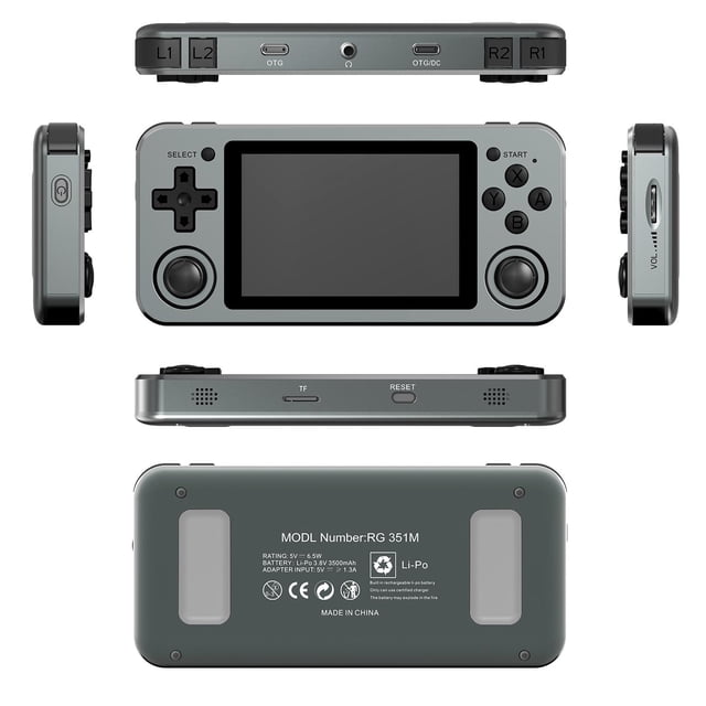 Consola de juegos retro portátil de código abierto para sistemas Linux, consola de juegos portátil con pantalla IPS HD de 3,5 pulgadas