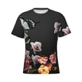 thumbnail image 4 of Vsdgher Butterfly with Fowers Print Men's Dry Fit Mesh Athletic Shirts Moisture Wicking Tennis T-Shirt Tops, 4 of 9