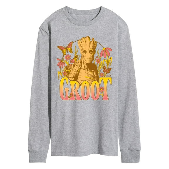 Marvel Guardians of the Galaxy - Groot Florals - Men's Long Sleeve Graphic T-Shirt