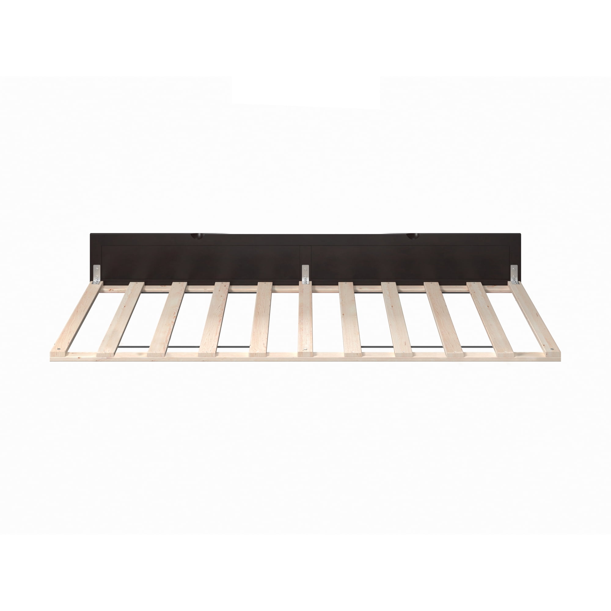 AFI Twin Roll Out Wood Trundle Bed Frame with Wooden Slat Supports, Espresso