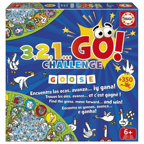 Educa - 3,2,1… ¡Vamos! Juego Goose Challenge - Más de 350 cosas para encontrar - Búsqueda del tesoro Eye Spy - Juega solo o con amigos - Edades 6-10 - 19420