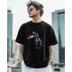 thumbnail image 3 of T-Shirts for Men, Abstract Dinosaur Crew Neck Cotton T-Shirt Men's Short Sleeve Color Splash, 3 of 8
