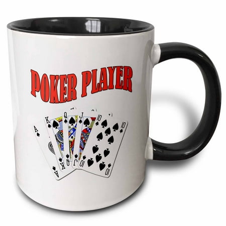 3dRose Poker Player. Popular saying. Best seller. - Two Tone Black Mug,