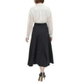 thumbnail image 3 of DKNY Women's A-Line Flare Maxi Skirt-Black / 10, 3 of 5