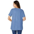 thumbnail image 3 of Woman Within Women's Plus Size Eyelet Henley Tee Shirt, 3 of 5