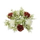 thumbnail image 1 of Anillo de vela con flores artificiales, hojas , corona de velas, adorno para centro de mesa, decoración para comedor, boda, fiesta Rojo, 1 of 9