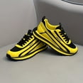 thumbnail image 2 of Men'S Bright Yellow And Black Athletic Shoes - Breathable,  Everyday Wear, And Formal Occasions Cushioned, Lace-Up Low-Top Sneakers Suitable for Workouts,, 2 of 9