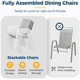 thumbnail image 6 of CozyHom Outdoor Patio Aluminum Dining Chairs Set of 4 Furniture, Outside Stackable Furniture for Lawn, Balcony, Quick-Drying Textilene Fabric, White, 6 of 7