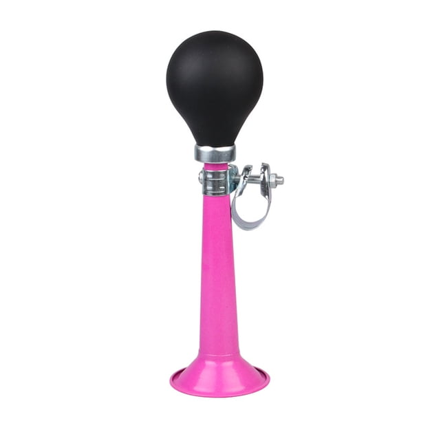 Toystoory Bicicletas Retro Metal Air Horn Estilo vintage Hooter Bugle Sonido fuerte Silicona Squeezing Bulb Trompeta Manillar Campana Ciclismo Rosa