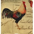thumbnail image 2 of DaDa Bedding Glamorous Country Rooster Elegant Throw Pillow Cushion Cover - 18" - 1-Piece, 2 of 4