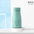 thumbnail image 1 of Mini Flat 60% Color Handle Black Sun Umbrella Ladies Small Portable Bag Sun Umbrella Printable, 1 of 7